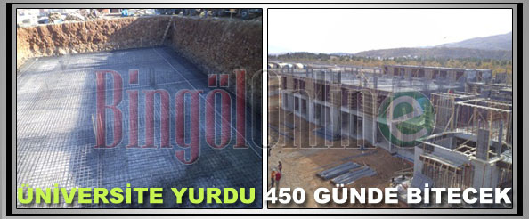 15 milyon 387 bin tl`lik yurt 450 günde bitecek