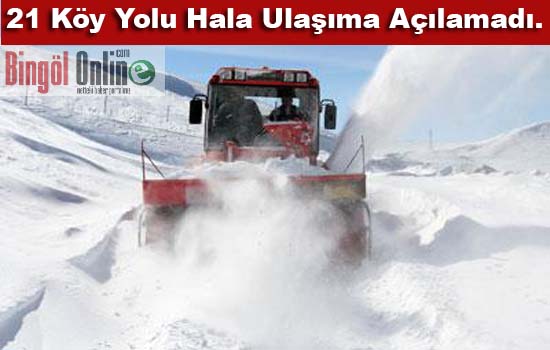 21 köy yolu ulaşıma kapalı