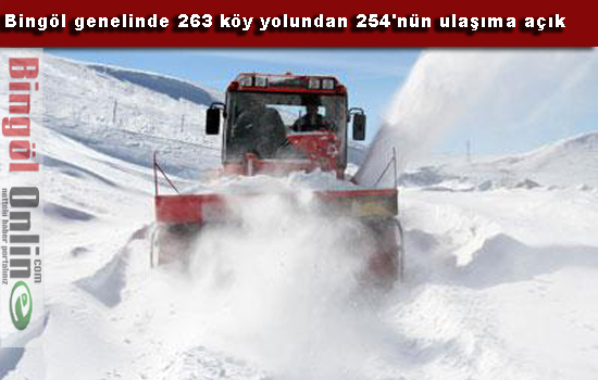 254 köy yolu ulaşıma açık