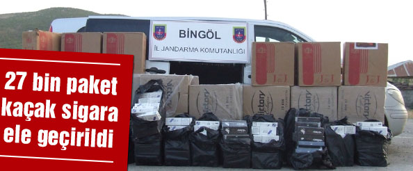 27 bin paket kaçak sigara ele geçirildi