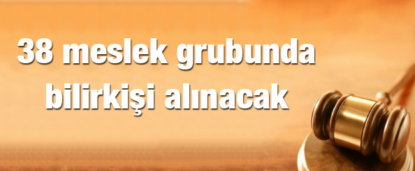 38 meslek grubunda bilirkişi alınacak