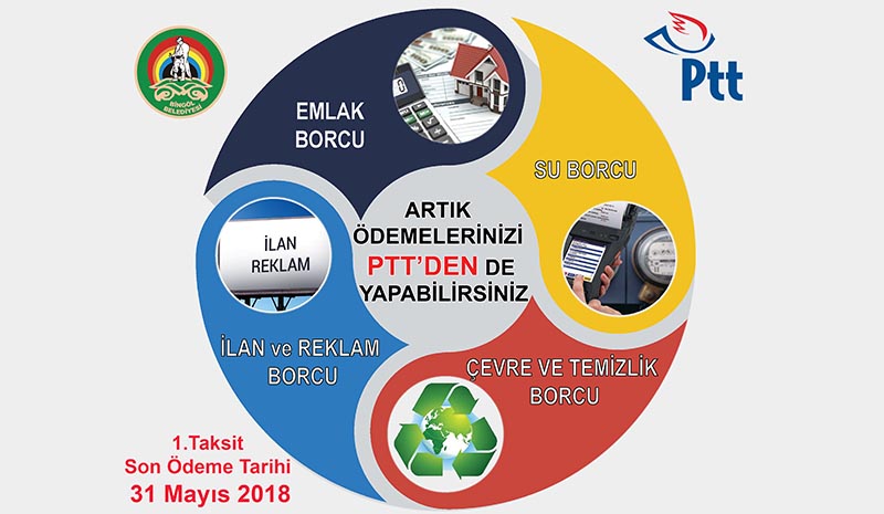 Vergi ve su borçları PTT`den ödenebilecek