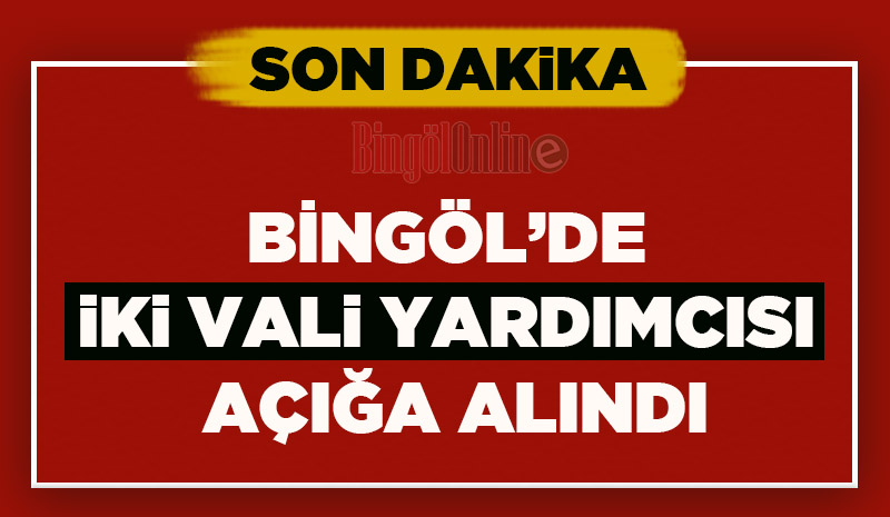 Bingöl`de İki Vali Yardımcısı Açığa Alındı