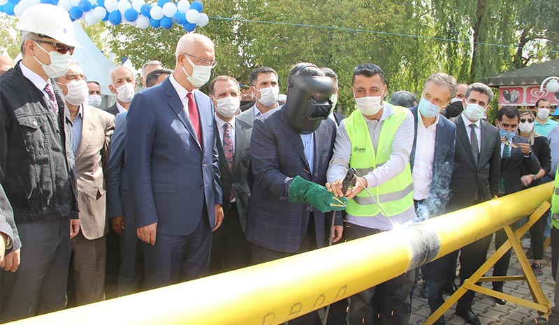 Solhan`da doğalgaz için ilk kaynak yapıldı