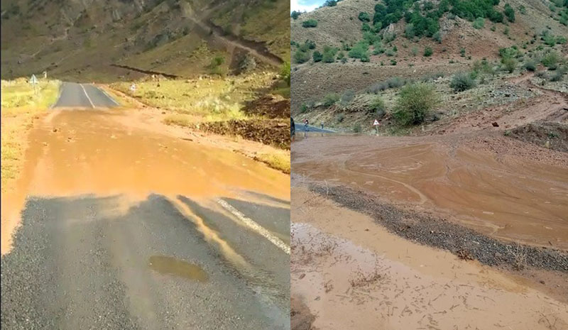 Heyelan nedeniyle kapanan yollar açıldı