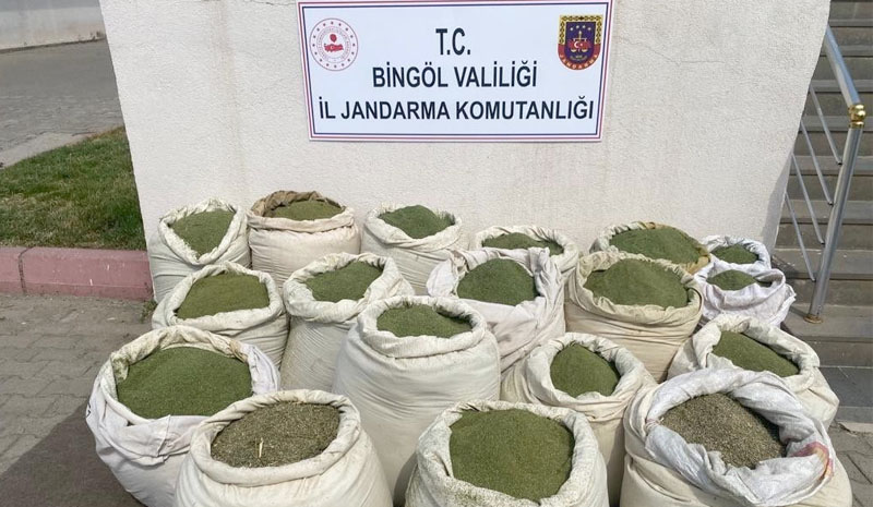 Bingöl`de 407 kilo toz esrar ele geçirildi