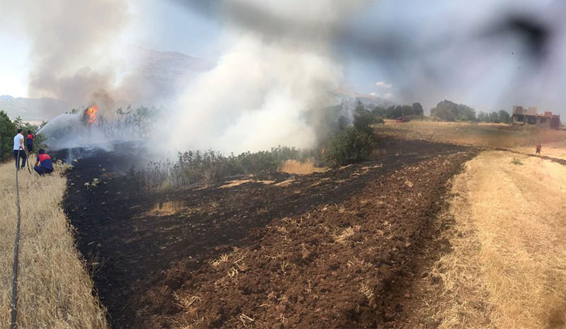 Köylerdeki orman yangınları söndürüldü