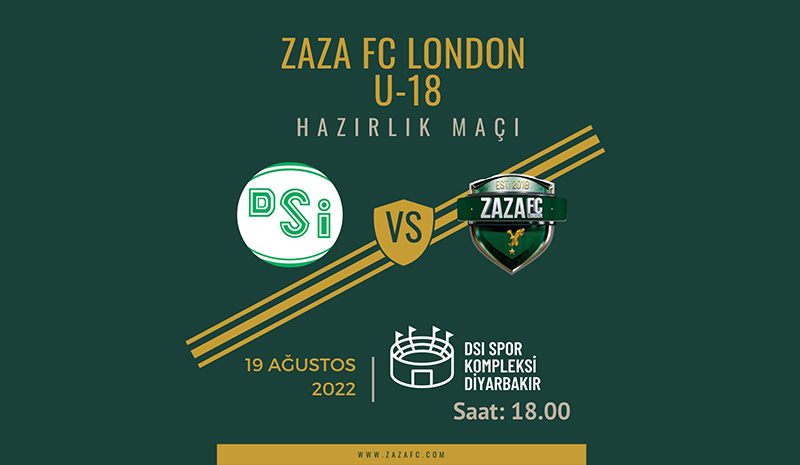 Zaza Fc London Diyarbakır DSİ ile karşılaşacak