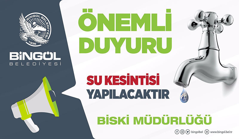 Belediye duyurdu: su kesintisi olacak!