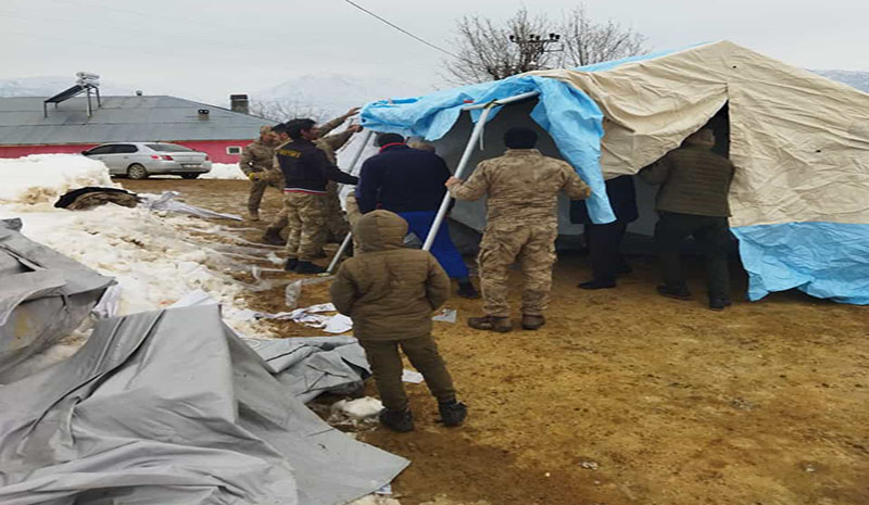 Servi bölgesindeki köylerde çadır kuruldu