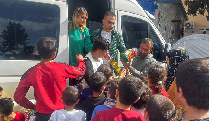 BİNTSO, Adıyaman`da depremzede çocukları sevindirdi