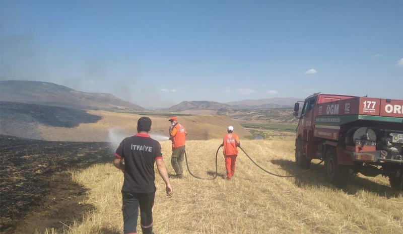 Bingöl`de örtü yangını felakete yol açıyordu