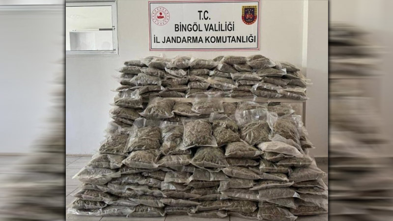 Bingöl`de 153 kilo uyuşturucu ele geçirildi