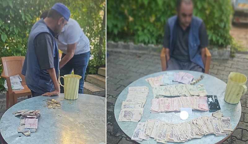 Dilencinin üzerinden çıkan para zabıtayı da şaşırttı!