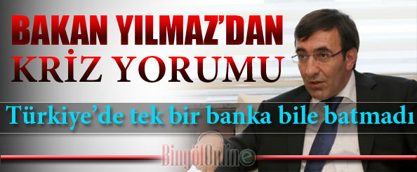 Bakan yılmaz`dan kriz yorumu