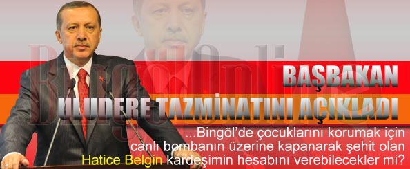 Başbakan, uludere tazminatını açıkladı