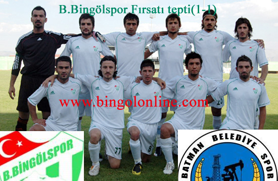 B.bingölspor fırsatı tepti(1-1)