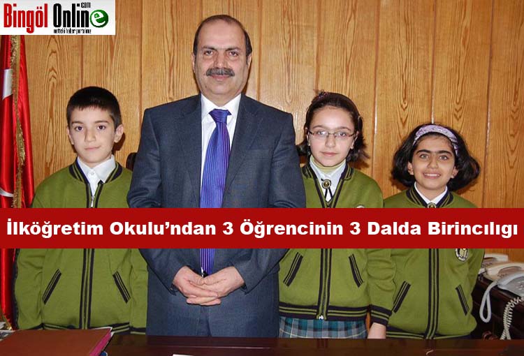 Bingöl 3 dalda 3 birincilik aldı