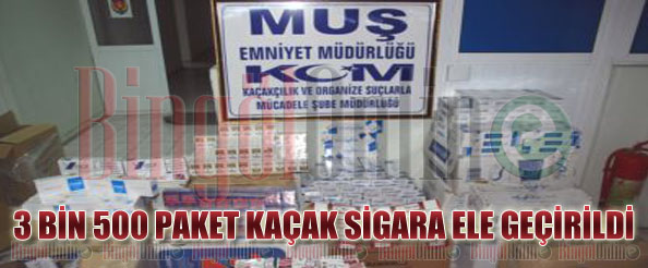 Bingöl-muş karayolunda kaçak sigara ele geçirildi