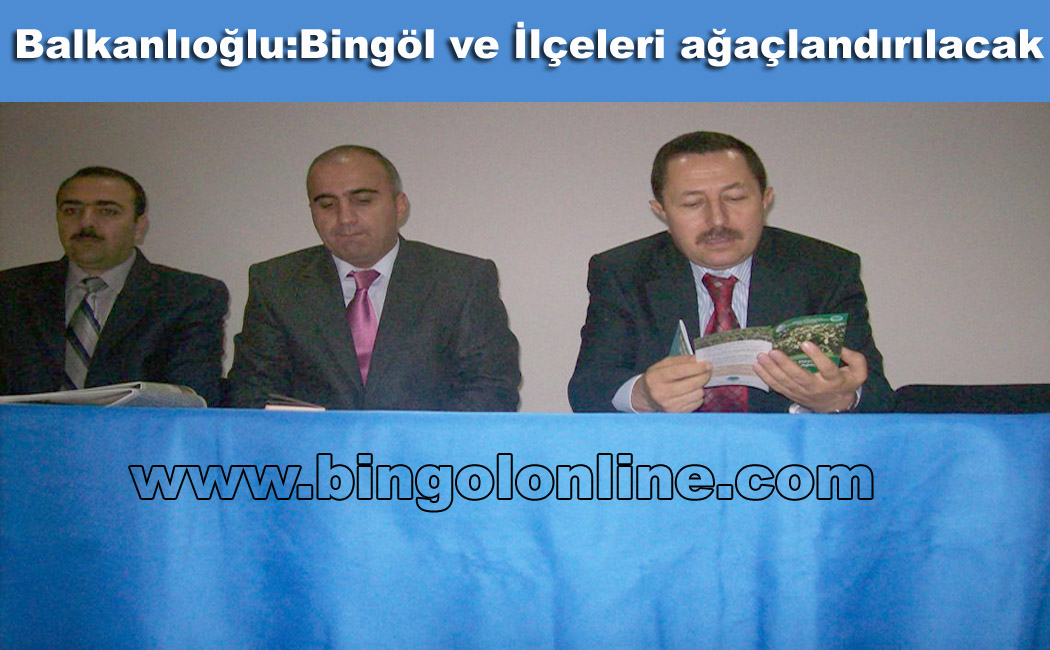 Bingöl ve ilçeleri ağaçlandırılacak