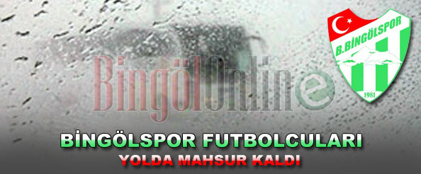 Bingölspor futbolcuları yolda mahsur kaldı