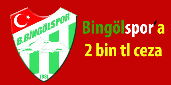 Bingölspor`a 2 bin tl ceza