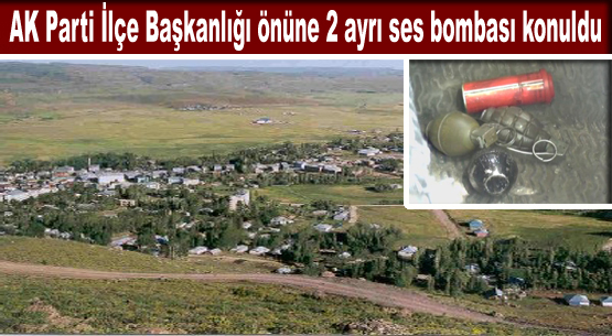 Bingöl`ün karlıova ilçesinde 2 ses bombası patladı