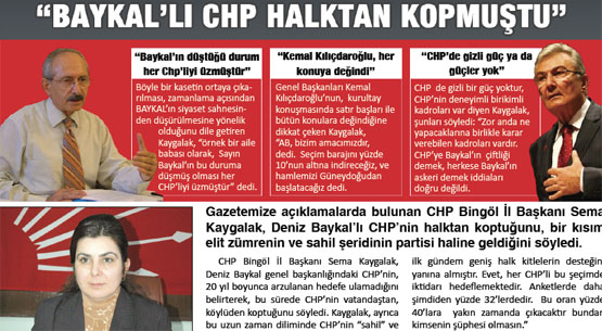 Chp bingöl il başkanı sema kaygalak: baykal`lı chp halktan kopmuştu