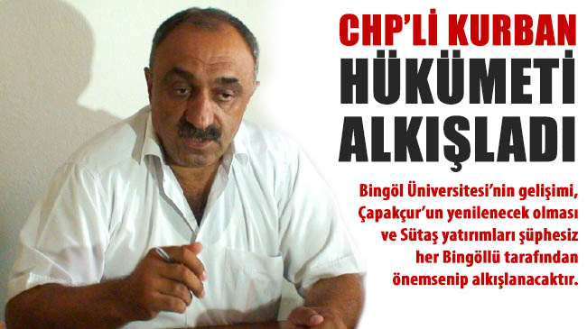 Chp`li kurban hükümeti alkışladı