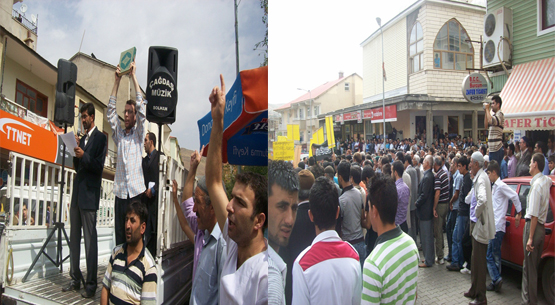 Çirkin saldırılara bir protesto da solhan`dan geldi