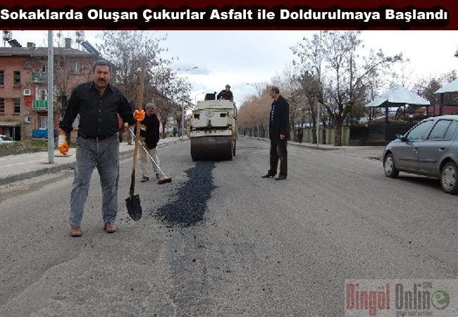 Çukurlar dolduruluyor