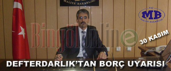 Defterdarlıktan borç uyarısı