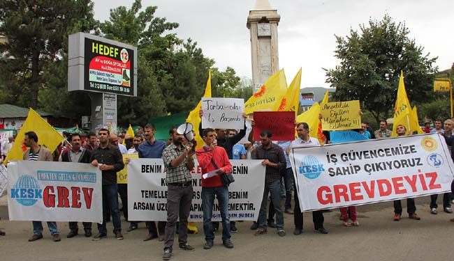 Eğitim emekçileri iş bırakma eylemi yaptı