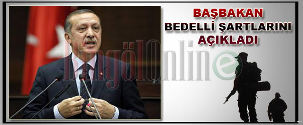 Erdoğan bedellinin şartlarını açıkladı