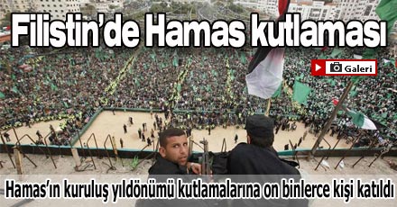 Gazze`de hamas kutlaması