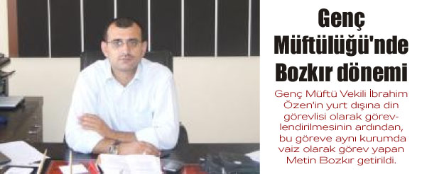 Genç müftülüğü`nde bozkır dönemi