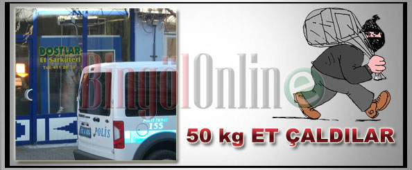 Hırsızlar 50 kg et çaldı