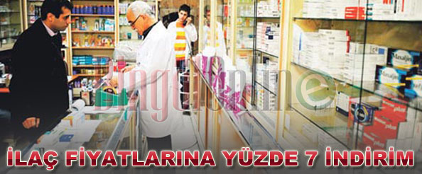 Ilaç fiyatlarına yüzde 7 indirim yapıldı