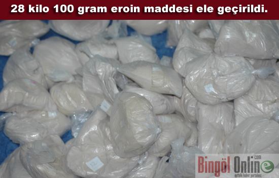 Jandarma 28 kilo eroin yakaladı