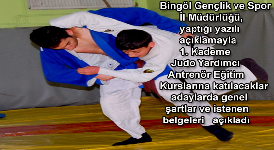 Judo yardımcı antrenör eğitim kursları başlayacak