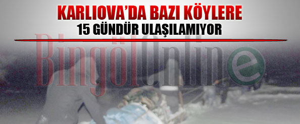 Karlıova`da bazı köylere 15 gündür ulaşılamıyor