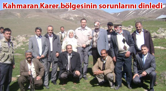 Kaymakam kahmaran karer bölgesinin sorunlarını dinledi