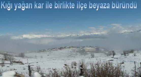 Kiğı nisan`da beyaza büründü