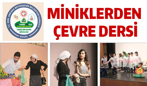 Miniklerden çevre dersi