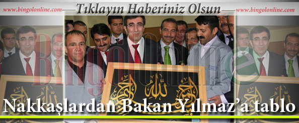 Nakkaşlardan bakan yılmaz`a tablo