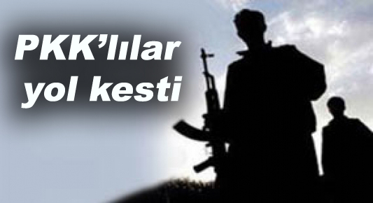 Pkk araç yaktı, 3 kişiyi kaçırdı