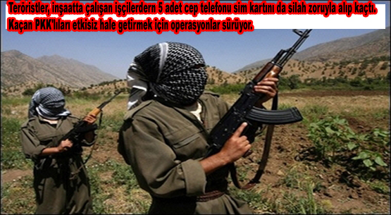 Pkk`lı teröristler adaklı`da iş makinesi yaktı