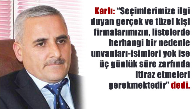 Seçim için başvuru yapıldı