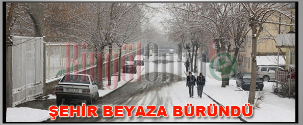 Şehir beyaza büründü