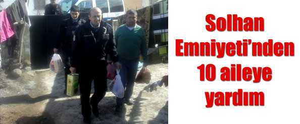 Solhan emniyeti`nden 10 aileye yardım